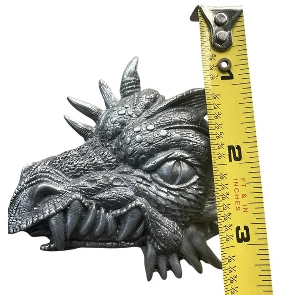 MEDIEVAL DRAGON CUT OUT BELT BUCKLE! VINTAGE! RARE! GAP! 1996! BEAST SCARY - Picture 6 of 6